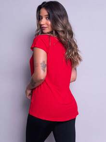 Women Sports Tees & Tanks - 紅色 - 查看 2