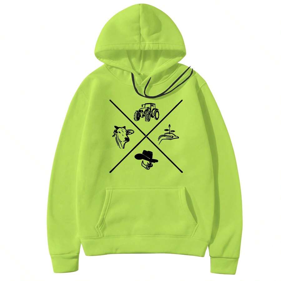 Men Sweatshirts - 青檸色 - 查看 1