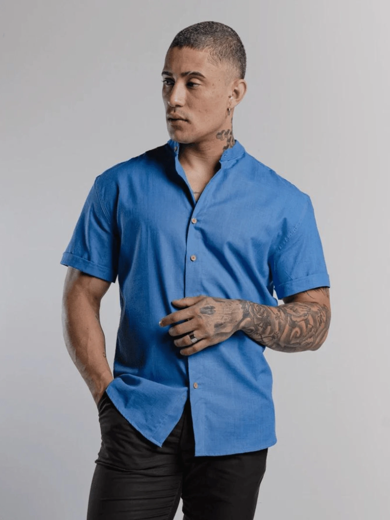 Men Shirts - Mint Blue - View 1