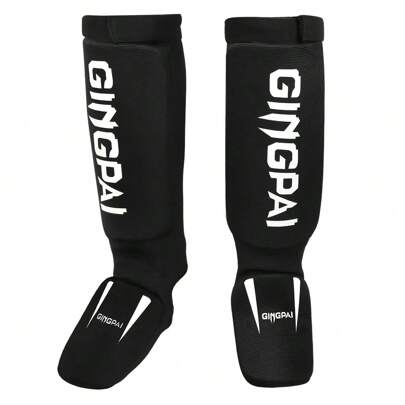 GINGPAI 1 đôi Đen Và Trắng Muay Thai Chân Lính canh Với Mắt cá chân Sự bảo vệ Đối với Thiếu niên Và Người lớn , Thích hợp Đối với Đấm bốc , , Và Khác Chiến đấu Thể thao