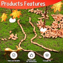 5/20/50pcs 1:16 Mini Bricks, Small Bricks For Landscape, Red Miniature Bricks Model Brick Wall Crafts, Realistic Fake Bricks, Mini Garden Accessories - Multicolor - View 5