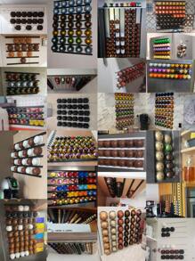 咖啡膠囊存放架展示架，適用於豆莢、杯子和 Dolce Gusto 膠囊 - 黑色 - 查看 12