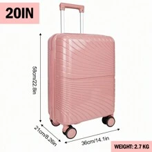 Asge Twin-Wheel Hardshell Luggage Set - M-L-XL Sizes For All Your Travels - 玫瑰金 - 查看 7