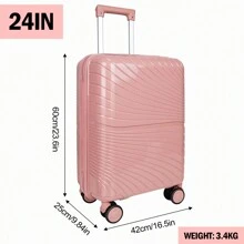 Asge Twin-Wheel Hardshell Luggage Set - M-L-XL Sizes For All Your Travels - 玫瑰金 - 查看 8