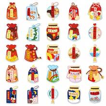 50入組好運卡通福袋設計diy貼紙,適用於手機殼、平板電腦裝飾 - 彩色 - 查看 5