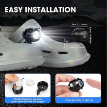 Giường đơn Nhựa Đối với Lỗ Giày Ánh sáng Cắm Trại Ngoài Trời Cảm ơn Ánh sáng - màu đen - Xem 6