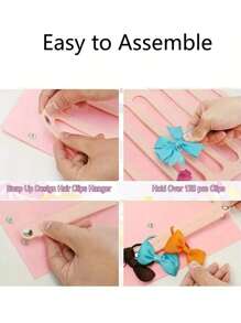 1 cái Kệ treo đồ trang trí tóc kiểu công chúa, Nơ cài tóc trang trí tường, Kẹp tóc, Dây buộc tóc, Kính gọng, Đồ dùng học tập cho bé gái, Đồ dùng học tập cho trẻ em và phụ nữ, Phụ kiện học tập, Trang trí phòng học trở lại trường, Trang trí nhà cửa cho sinh viên đại học - Hồng - Xem 2