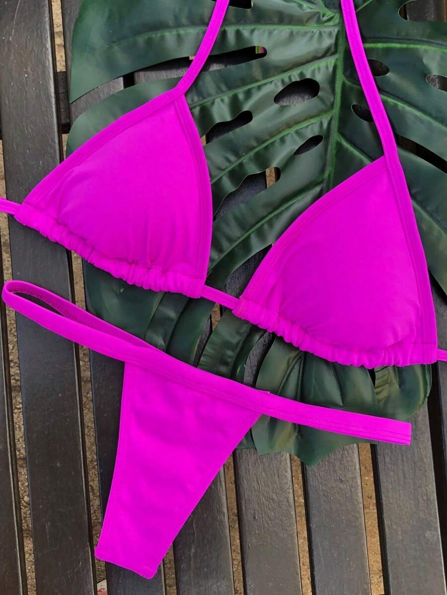 Women Bikini Sets - Fuchsia - View 1