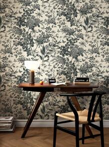 1入3m復古花卉壁紙,法式家居裝飾pvc自粘壁紙,家居櫥櫃裝修壁紙貼紙 - 黑色 - 查看 10