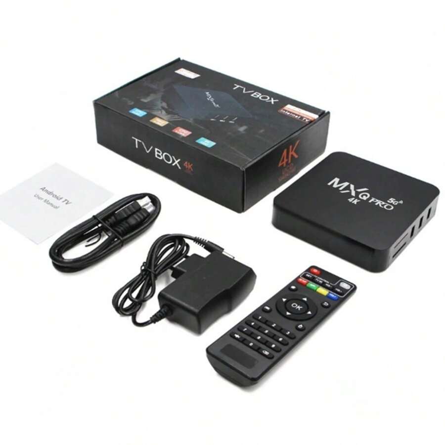 TV BOX MXQ PRO 4K Reproductor Multimedia Android 13 Tv Box 8g+16Gb Smart Tvbo  2.4G/5G. - Negro - Ver 1