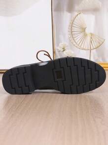 Zapatos Planos Con Cordones Marrones De Estilo Británico Vintage Para Mujer, Mocasines Modernos Y Versátiles Para Primavera