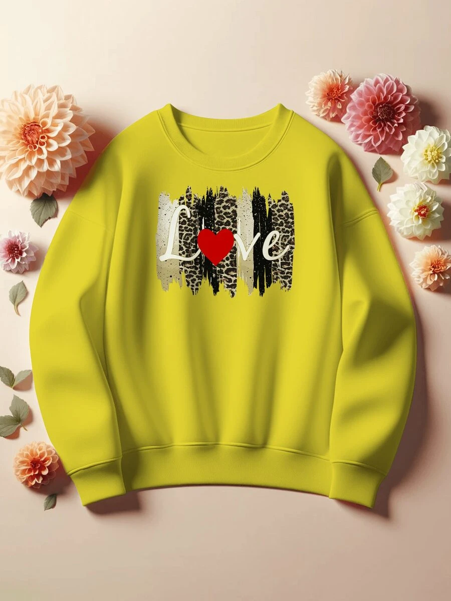 Women Sweatshirts - 黃色 - 查看 1