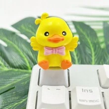 1pc 3d Yellow Duck Resin Keycap Suitable For Cross Axis Mechanical Keyboard Accessories - Yellow - View 2