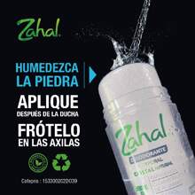 Desodorante Zahal Natural de Alumbre Stick 120 g sin alcohol, sin parabenos - transparente - Ver 3