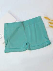 8pcs/Set Women's High Waist Elastic Anti-Light Four Corner Briefs With Simple Design And Cute Letter Print, Available In Various Colors Sports