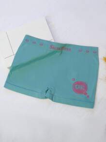 8pcs/Set Women's High Waist Elastic Anti-Light Four Corner Briefs With Simple Design And Cute Letter Print, Available In Various Colors Sports
