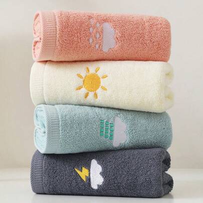 4pcs/Set Kids Towels, Soft Absorbent Children Face Towels, Baby Washcloth Hand Towels, Won't Shed For Bath, Wash