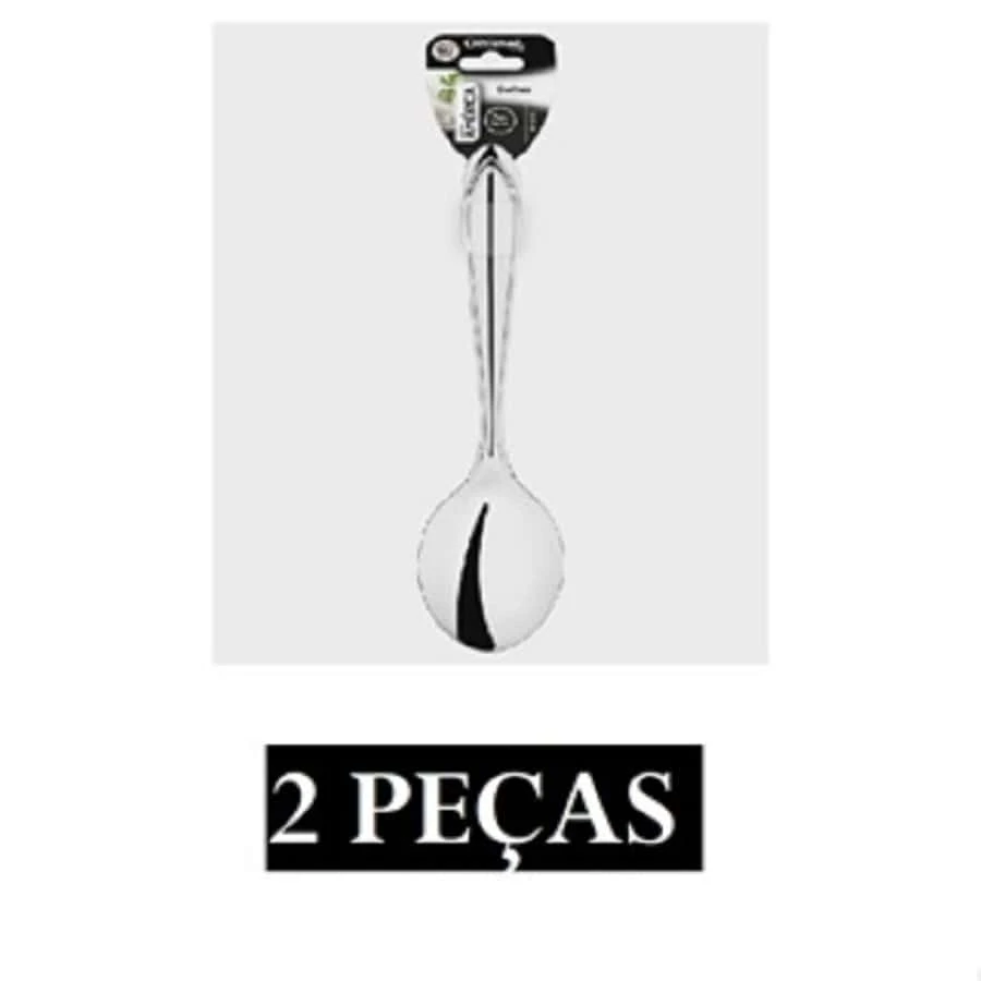 Colher De Arroz Original Line Inox 25X6Cm Pegador Para Pegar Arroz Qualidade Original Prático E Fácil