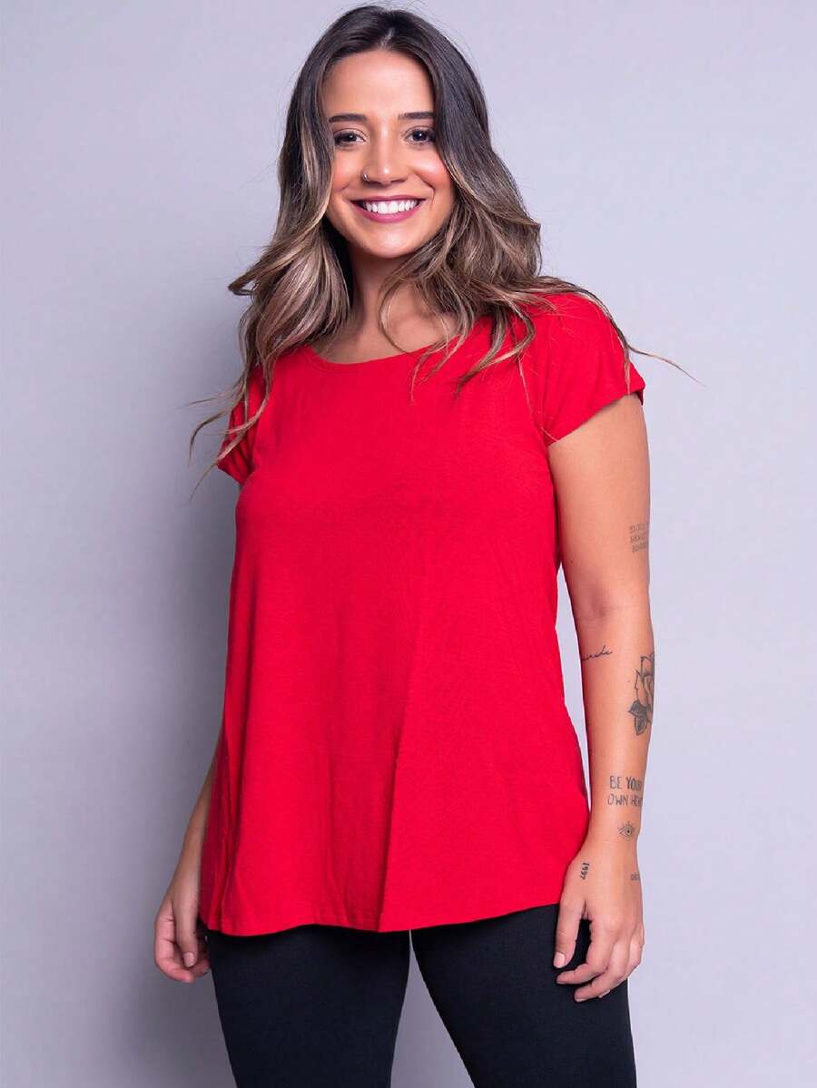 Women Sports Tees & Tanks - 紅色 - 查看 1