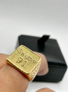 Anel Masculino De Malha De Aço Inoxidável 91 Salmo