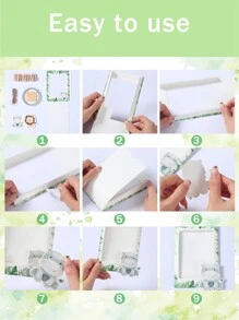 1 Set DIY Jungle Animal Style Paper Photo Card Set, Birthday Party Wall Hanging Decoration Photo Set, Cute Jungle Animal Pattern Birthday Party Commemorative Photo Display Photo Hanging Decoration Set, Party Background Decoration Supplies, Suitable For Displaying 4-Inch&6-Inch Photos, Hunting Themed Birthday, Birthday Party Room Wall Decoration, Photo Frame, Banner, Including Clip, Fine Hemp Rope, Double-Sided Tape