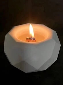 Diy Silicone Mold For Making Faceted Rhinestone Succulent Planter, Concrete & Gypsum Casting, Round Storage Box, Epoxy Resin Casting, Candle Making And Home Decoration - White Silicone Mold - View 6