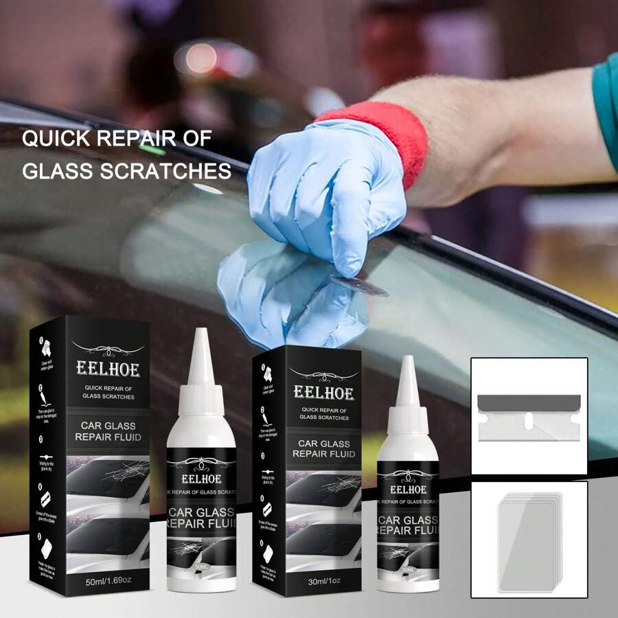 Car Windshield Glass Repair Glue, Crack & Chip Adhesive Repair Resin, Glass Repair Adhesive - Auto Glass Repair Glue 30ml - View 1
