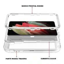 Funda Uso Rudo 3 Piezas Transparente 360 Proteccion Total, Incluye Mica de Cristal 9D - transparente - Ver 2