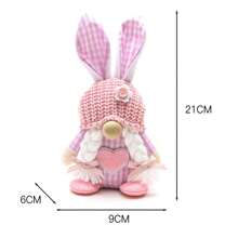 2pcs Easter Bunny Figurines, No-Face Doll & Home Decor Prop, Easter/Birthday Gifts - Multicolor - View 8