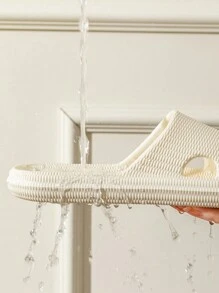 Unisex EVA Lightweight Non-Slip Quick-Drying Breathable Shower Slippers, Suitable For Summer Indoor Home Bathroom Swimming Pool Shower, Antibacterial Odor-Resistant, Fashion Couple Style Home Bathroom Hotel Beach. Ladies Slippers, Slippers, Plastic Slippers, Home Slippers
