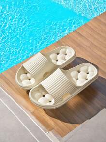 Unisex EVA Lightweight Non-Slip Quick-Drying Breathable Shower Slippers, Suitable For Summer Indoor Home Bathroom Swimming Pool Shower, Antibacterial Odor-Resistant, Fashion Couple Style Home Bathroom Hotel Beach. Ladies Slippers, Slippers, Plastic Slippers, Home Slippers