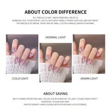 XEIJAYI 1支装 10毫升 玻璃珠全息闪粉猫眼磁性指甲油凝胶 磁性银河效果凝胶指甲油 可卸UV LED指甲油 家用美甲沙龙DIY美甲 - 含磁性棒 - 粉色 - 查看 4