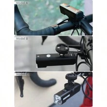 1個黑鳥l3自行車前大燈1200流明雙led防水ipx6 Type-c充電口4800毫安長電池壽命 - 黑色 - 查看 6