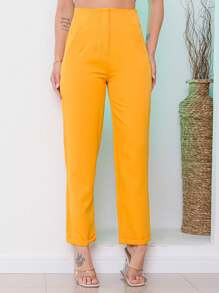 Women Pants - 黃色 - 查看 5