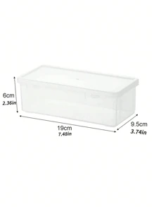 1入組透明簡約可疊式鉛筆盒,大容量多用途素描和藝術工具收納盒,適用於學生 - 無色 - 查看 2