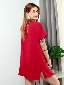 Women Two-Piece Outfits - Màu đỏ - Xem 3
