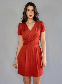 Women Dresses - 亮橙色 - 查看 1