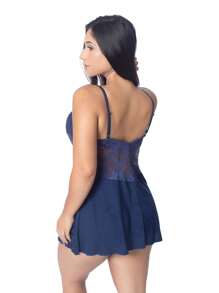 Women Nightgowns & Sleepshirts - Màu xanh hải quân - Xem 2