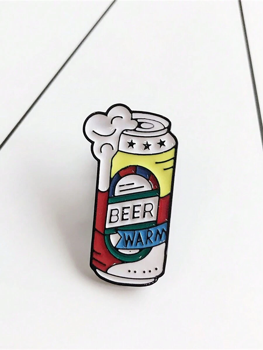 1枚時尚搪瓷徽章啤酒胸針