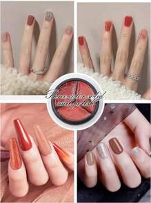 Kalolary Esmaltes Semipermanentes de Uñas, 3 en 1 kit de gel uñas semipermanente en crema sólida con pinceles para uñas, Esmaltes Semipermanentes de Esmaltes Uñas Art para Manicura Diseño de Uñas - B - Multicolor - Ver 1