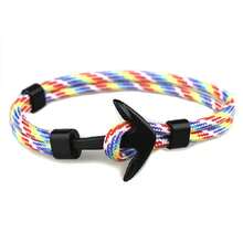 1 Miếng Đúng mốt Thủ công Nhiều lớp Dây nylon Mỏ neo & Da Vòng tay , Không giới tính Đồ trang sức - mỏ neo - Xem 9