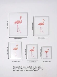 Wall-Mounted/Tabletop Dual-Use Minimalist Style Wpc Photo Frame (Including Photo Paper) Suitable For Home, Bedroom, Dining Room, Living Room (Random Photo Paper Dispatched)