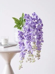 1 件/3 件人造紫藤花丝绸假紫藤藤蔓塑料吊花适用于家庭派对婚礼装饰、情人节、生日毕业礼物、花园装饰、户外植物、园艺、假花 - 紫色 - 查看 3