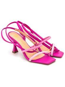 Women Heeled Sandals - 玫紅色 - 查看 4