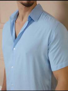 Men Shirts - Màu xanh nhạt - Xem 2