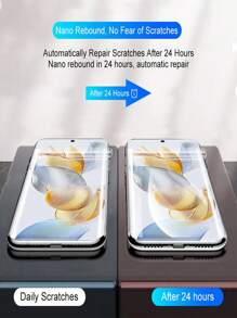 4 Stücke Vollabdeckung Frontschutzfolie aus Hydrogel-Weichfilm kompatibel mit Honor/, hochglänzende Oberfläche, automatische Haftung, einfache Montage, ultraklar, unterstützt Fingerabdruckentsperrung (KEIN GLAS), Geschenk für Geburtstag, Familie, Freunde, Handybildschirmschutz, Handyzubehör, wasserdicht, stoßfest, kratzfest, abriebfest