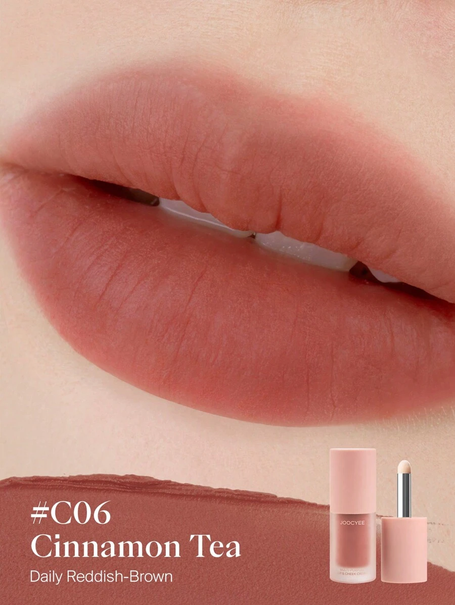 JOOCYEE C06 Cinnamon Tea Liquid Lipstick, Multi-Purpose - C06 Cinnamon Tea - View 1