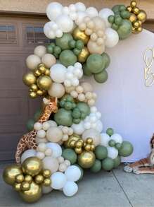 50 pièces de ballons de fête de 12 pouces pour l'anniversaire, la remise des diplômes, la fête de la jungle, la fête "wild one", la décoration de Noël