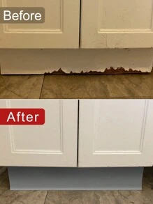 Flexible Baseboard Molding Trim, 4 Inch Self-Adhesive Vinyl Wall Base, Peel And Stick Cove Base, Rubber Wall Base, Baseboard Moulding Trim - Grey - View 6