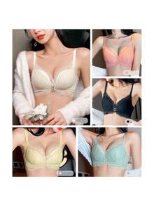 Brasier con Diseño de Encaje para Mujer - Negro - Ver 8